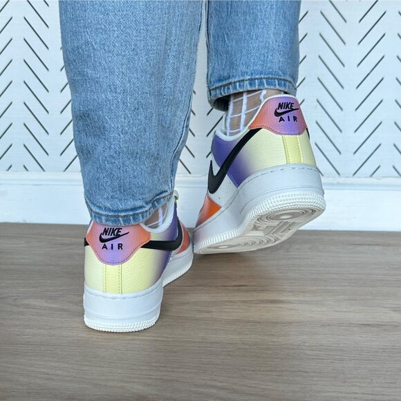 ⭐Nike Air Force 1 Low 07 Womens Shoes 7.5 Purple Orange Ombre Sneaker FD0801-100 - Picture 5 of 15